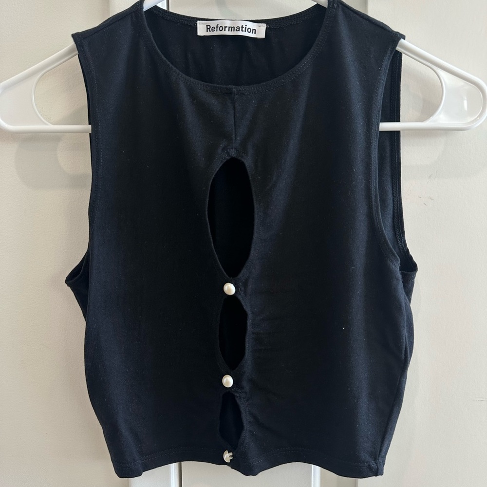 Reformation Cut Out Crop Top